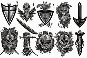 Medieval sword tattoo idea