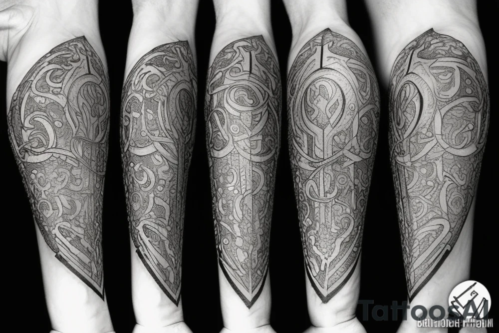 Medieval sword tattoo idea