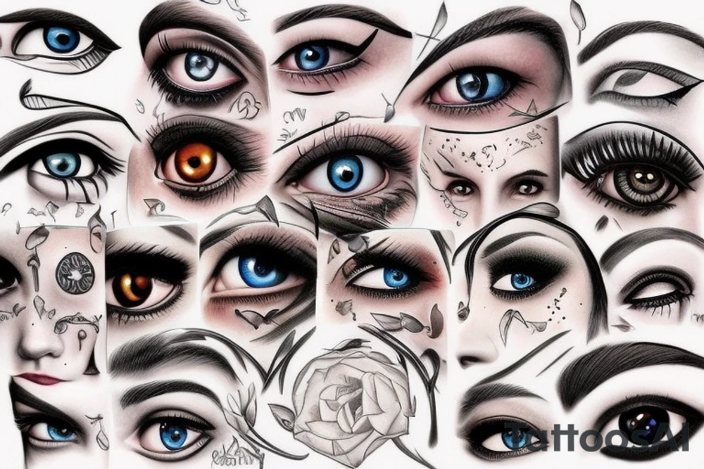 American with the saying Real Eyes Realise Real Lies tattoo idea