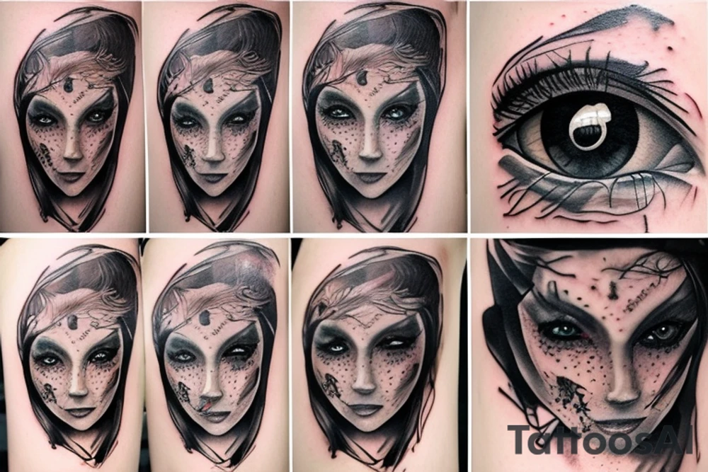 American with the saying Real Eyes Realise Real Lies tattoo idea