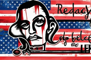 American flag with the saying Real Eyes Realise Real Lies tattoo idea