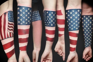 American Flag with Real Eyes Realise Real Lies along the border purely American Nordic tattoo idea