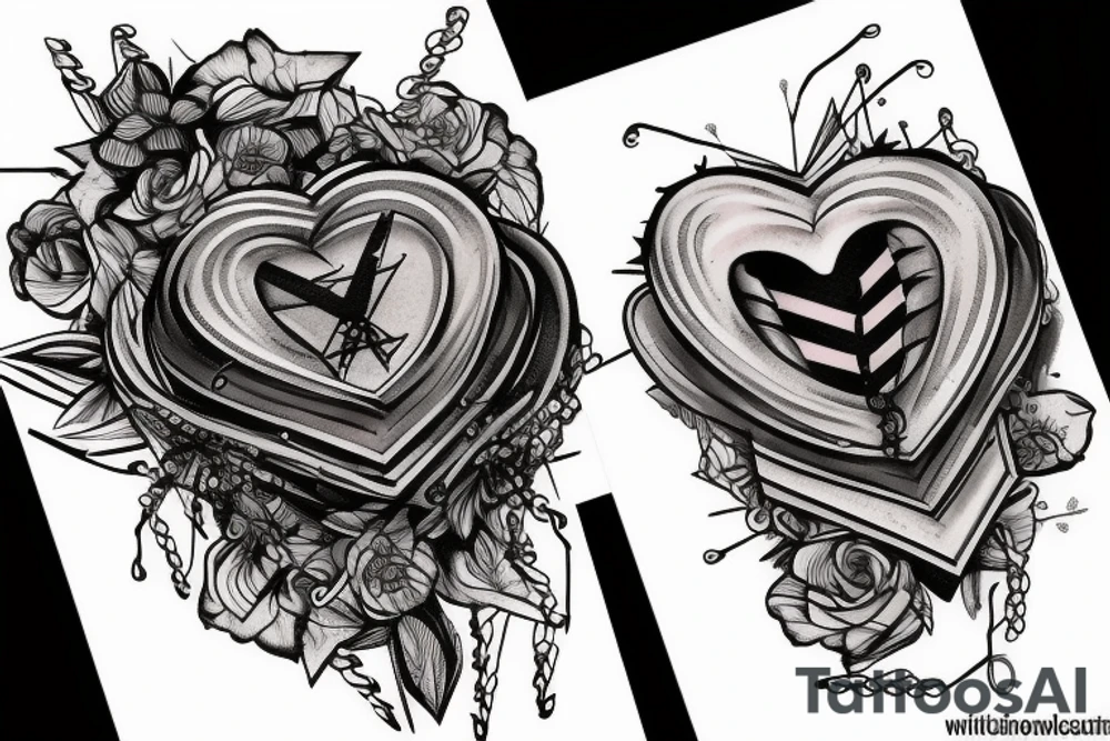 Barbed wire heart tattoo idea