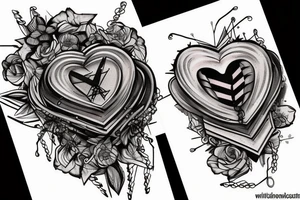 Barbed wire heart tattoo idea