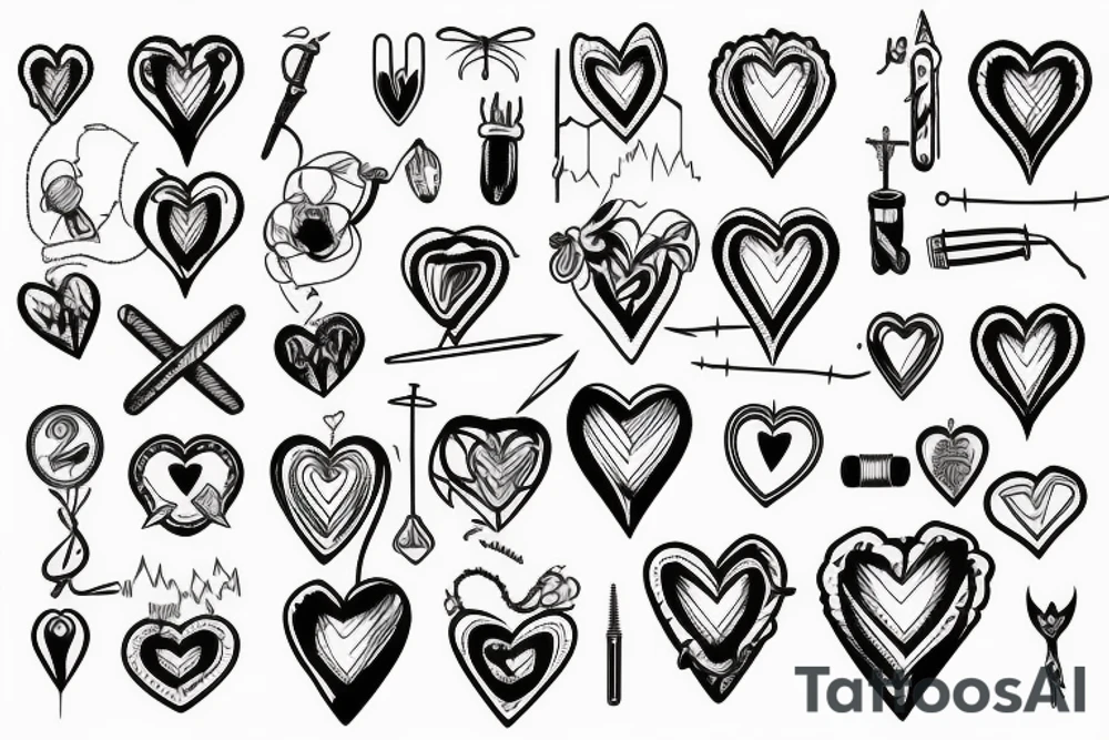Barbed wire heart tattoo idea