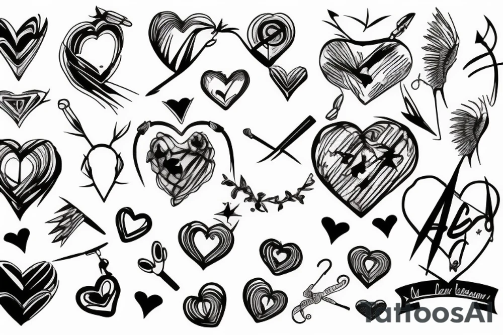 Barbed wire heart tattoo idea