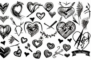 Barbed wire heart tattoo idea