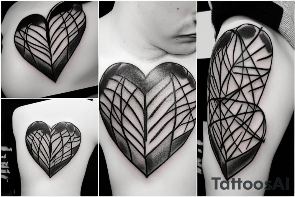 Barbed wire heart tattoo idea
