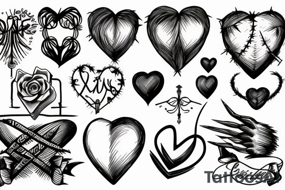 Barbed wire heart tattoo idea