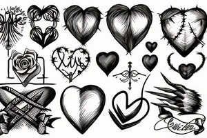 Barbed wire heart tattoo idea