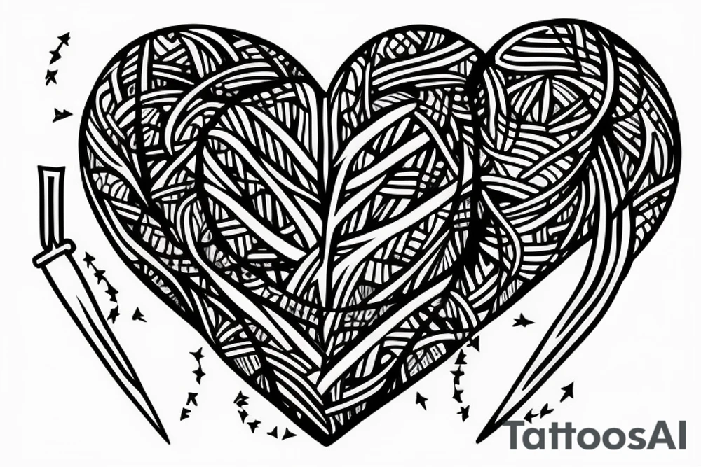Barbed wire heart tattoo idea