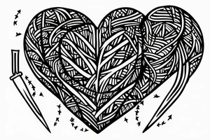 Barbed wire heart tattoo idea
