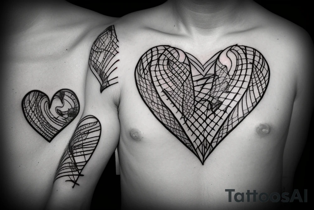 Barbed wire heart tattoo idea
