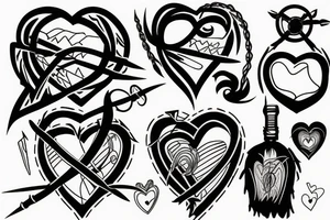 Barbed wire heart tattoo idea
