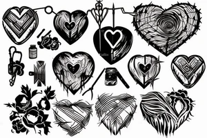 Barbed wire heart tattoo idea