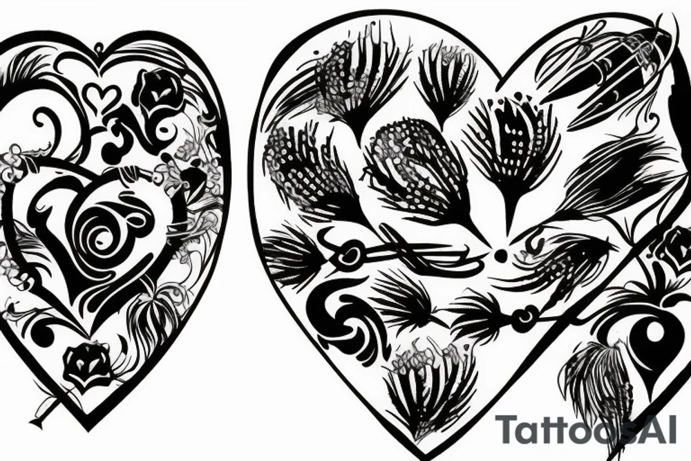 Barbed wire heart tattoo idea