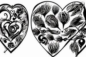 Barbed wire heart tattoo idea