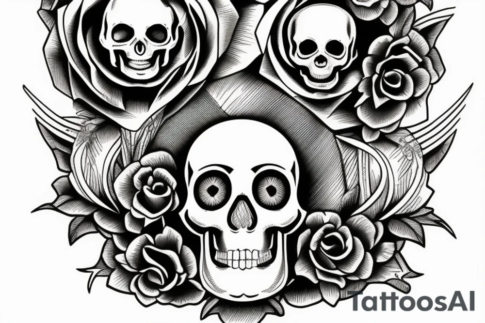 Hourglass, Momento Mori, skull on bottom of hourglass tattoo idea