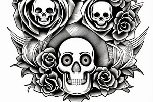 Hourglass, Momento Mori, skull on bottom of hourglass tattoo idea