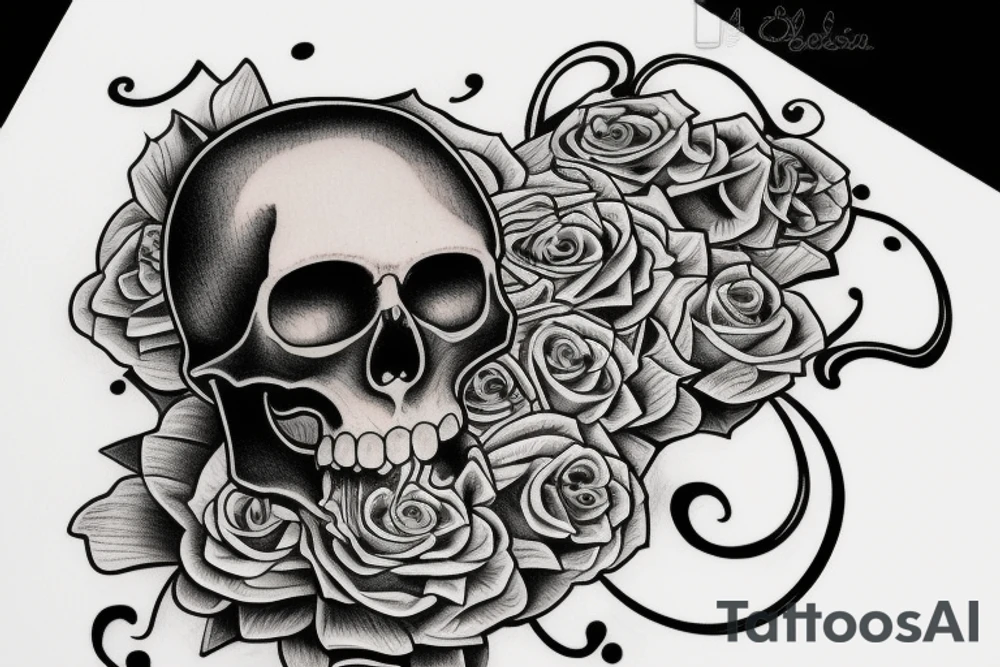 Hourglass, Momento Mori, skull on bottom of hourglass tattoo idea