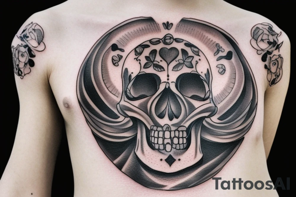 Hourglass, Momento Mori, skull on bottom of hourglass tattoo idea