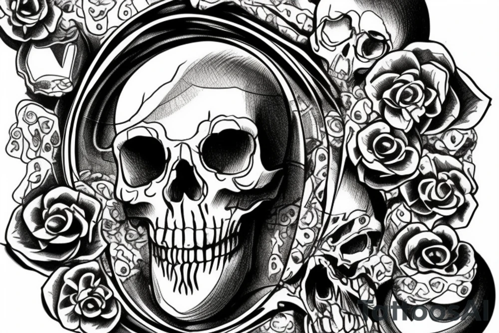 Hourglass representing life, and a skull in the bottom of it being covered in sand. tattoo idea