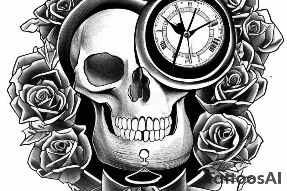 Hourglass represents life, and a skull in the bottom of the hourglass being covered in sand. tattoo idea