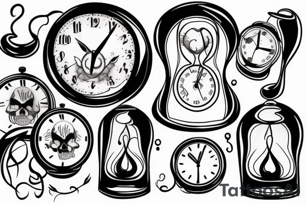 Death, hourglass, time running out tattoo idea