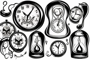 Death, hourglass, time running out tattoo idea