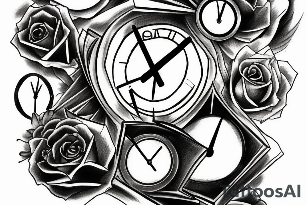 Death, hourglass, time running out tattoo idea