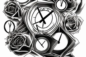 Death, hourglass, time running out tattoo idea