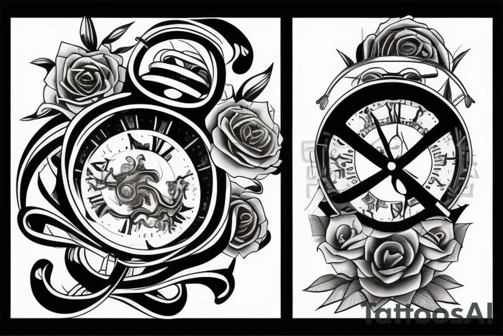 Death, hourglass, time running out tattoo idea