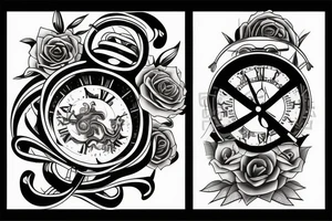Death, hourglass, time running out tattoo idea