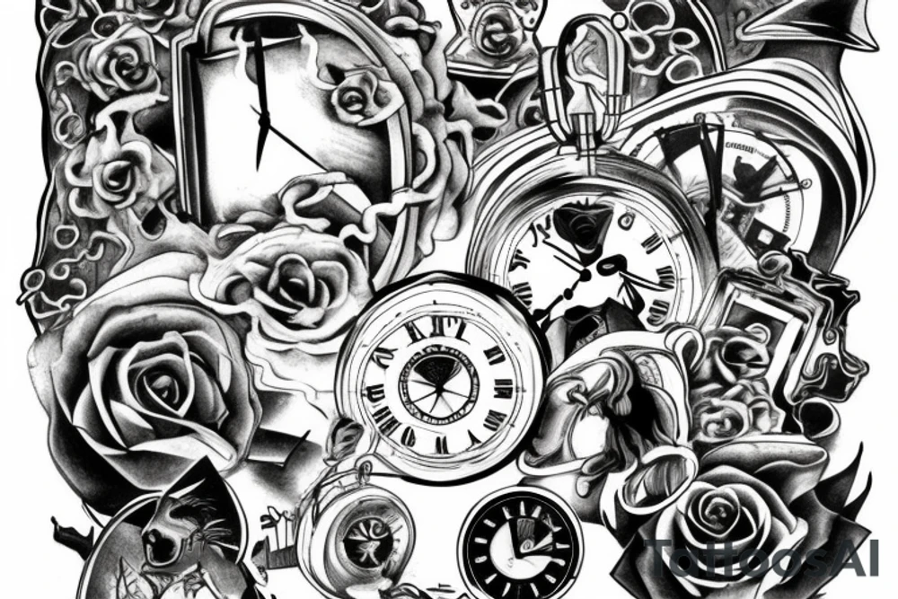 Death, hourglass, time running out tattoo idea
