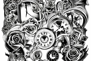 Death, hourglass, time running out tattoo idea