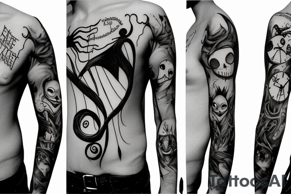 Minimalist sleeve
Social worker
Harry Potter
Nightmare before christmas
Male Disney tattoo idea