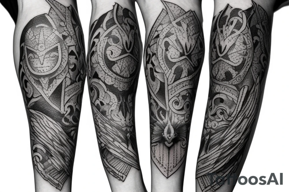 harry potter sleeve tattoo idea