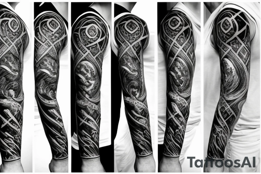 harry potter minimalist 
sleeve tattoo idea