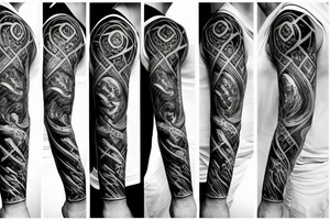 harry potter minimalist 
sleeve tattoo idea