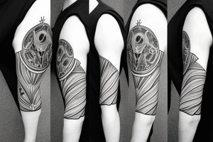 harry potter minimalist 
sleeve tattoo idea