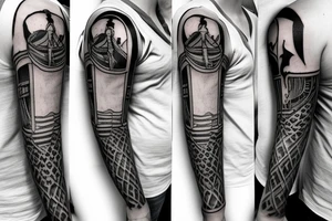 harry potter minimalist 
sleeve tattoo idea