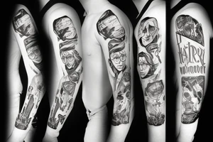 harry potter 
sleeve tattoo idea