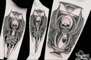 Grim Reaper hourglass tattoo idea