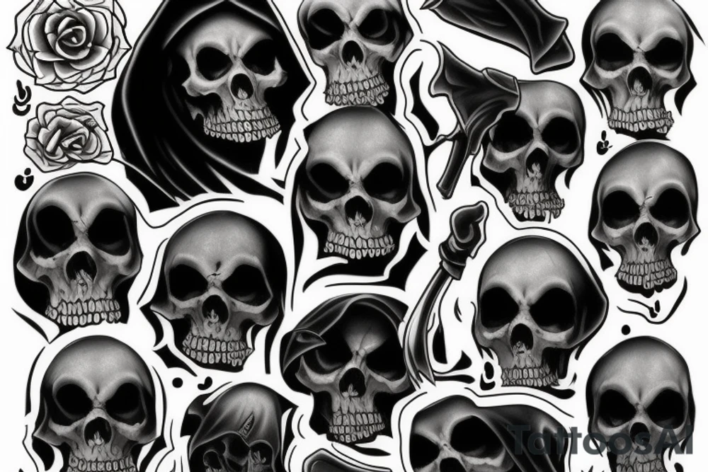 Grim Reaper lurking tattoo idea