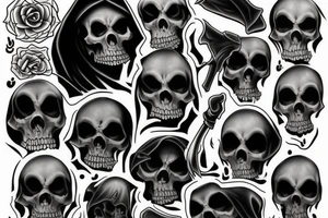 Grim Reaper lurking tattoo idea