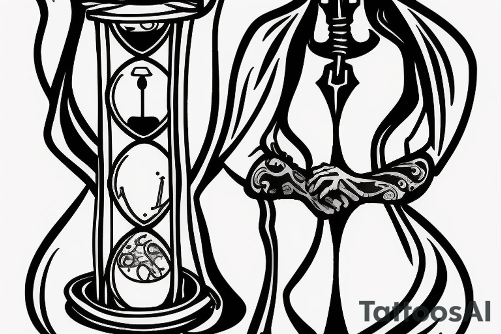 Grim Reaper with an hourglass tattoo idea