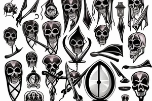 Mystical grim reaper with an hourglass tattoo idea