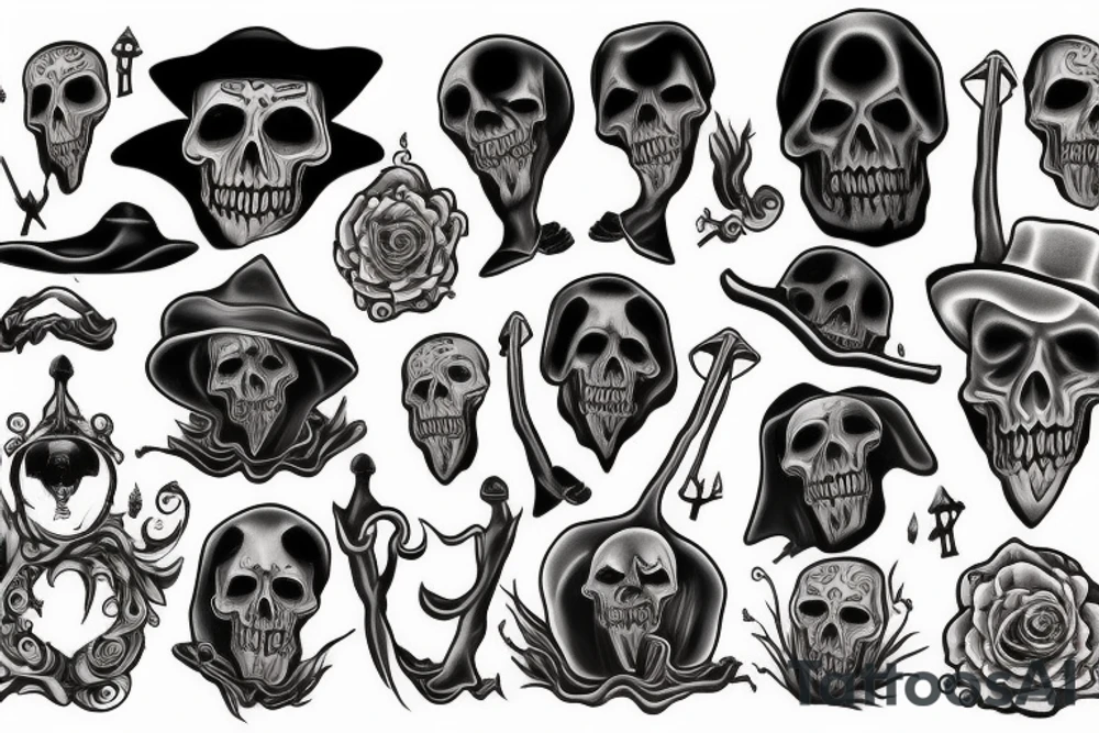 Empty Grave Grim Reaper tattoo idea
