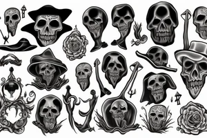 Empty Grave Grim Reaper tattoo idea