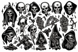 Empty Grave Grim Reaper tattoo idea